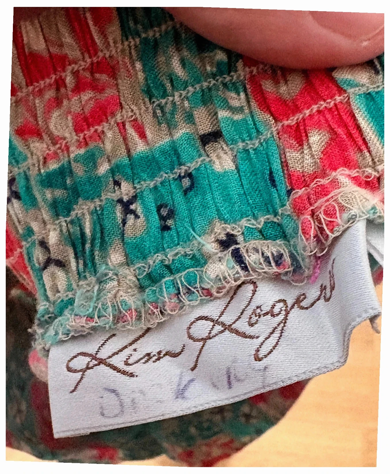 Jupe vintage Kim Rogers made in USA T16 100% rayon longue fluide fleurie bohème rétro – photo 4